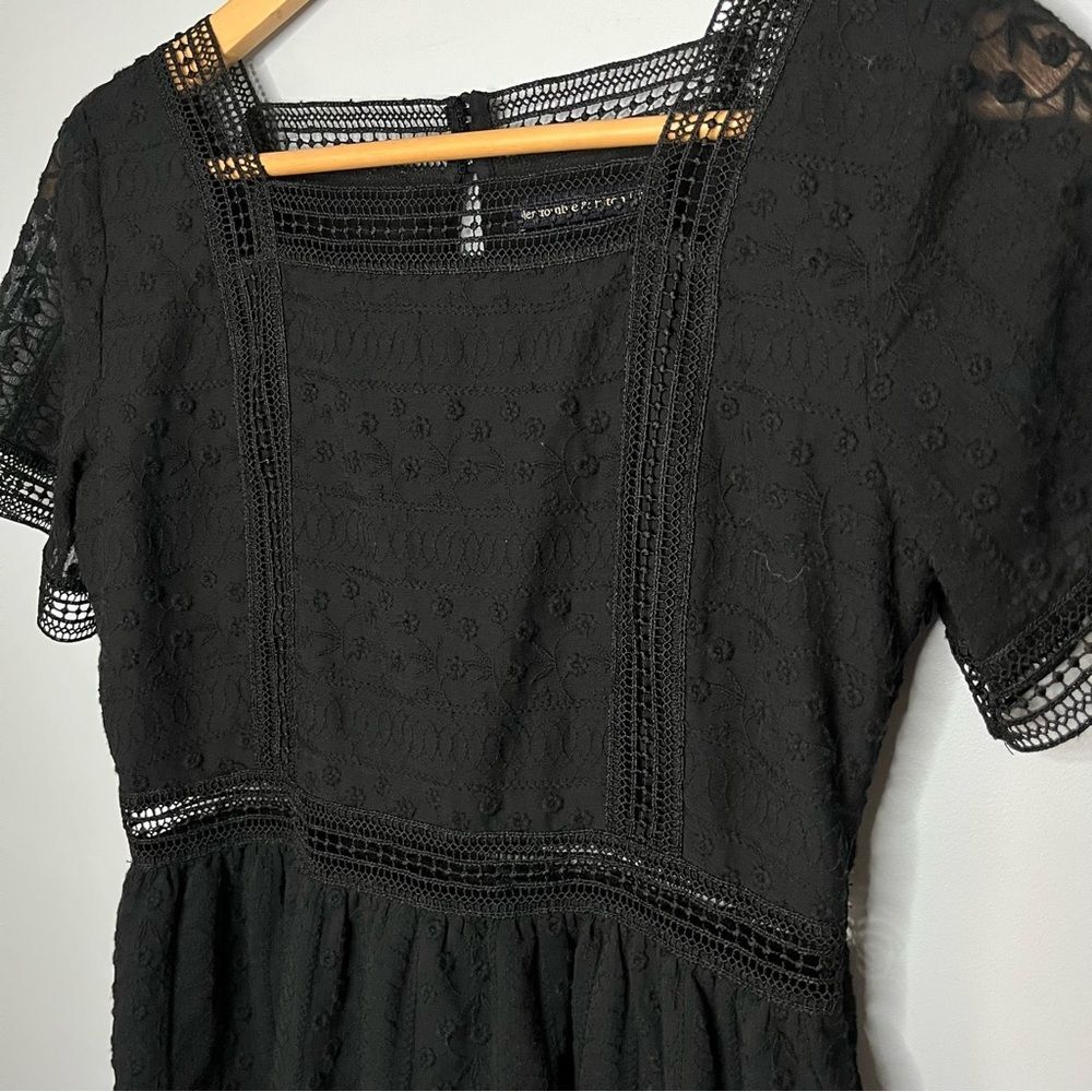 Abercrombie & Fitch A-Line Crochet Lace Square Neckline Mini Dress Size XSP - Picture 6 of 16